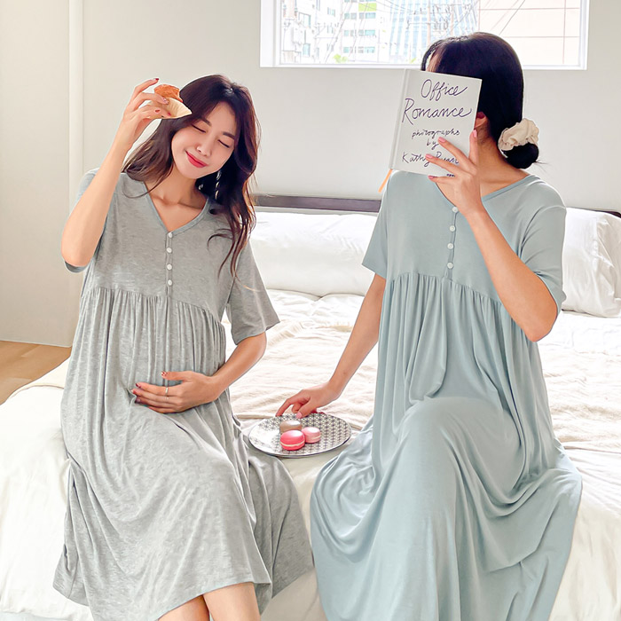 [라벨D]반팔 사랑가득 수유원피스*임부복 ♡韓國孕婦哺乳服