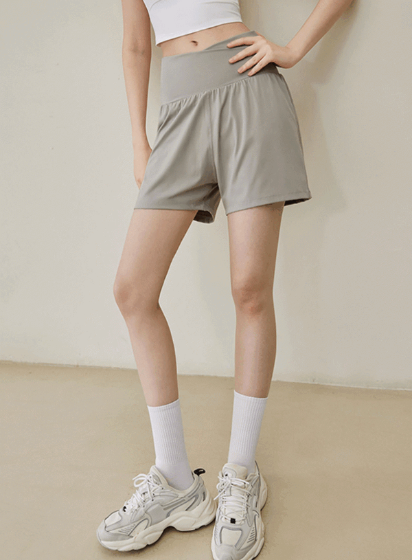 브이 락 숏팬츠 ( 3colors )♡韓國瑜伽女裝褲