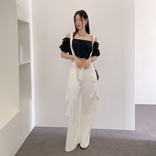 [Morgan wide overalls]♡韓國女裝連身裙