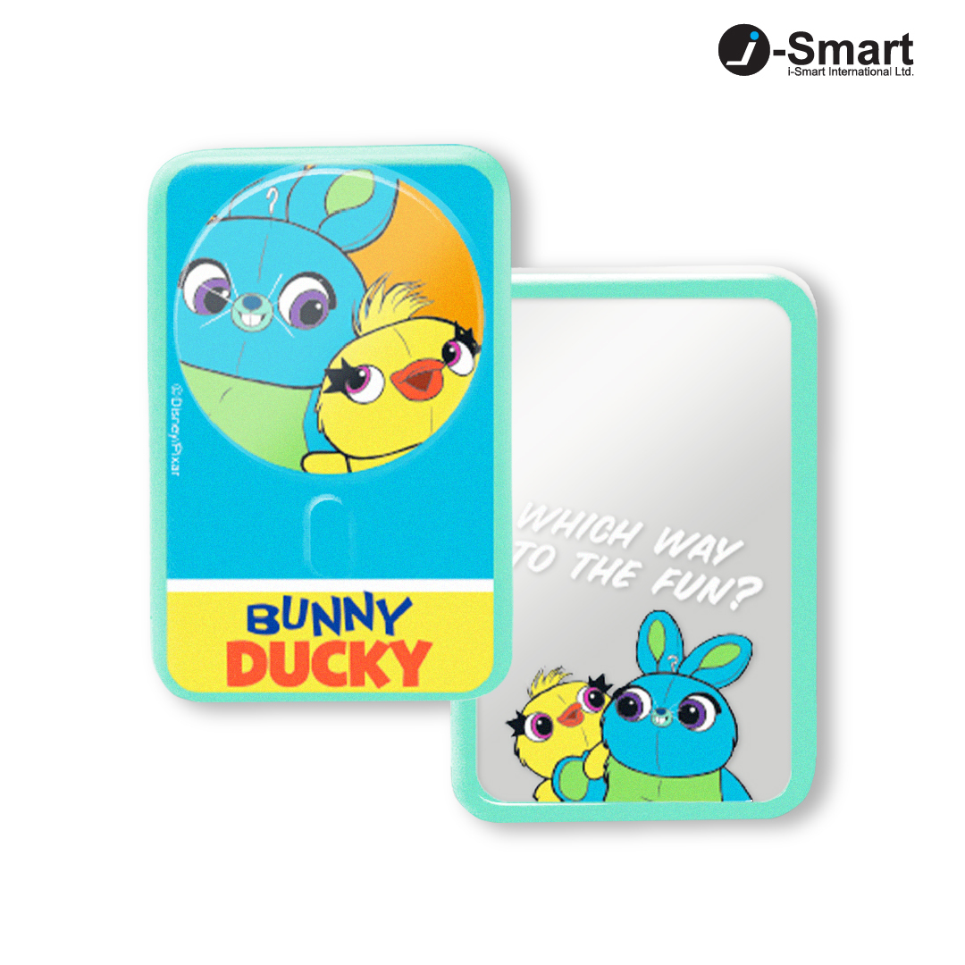 iSmart-Disney-鏡面無線磁吸流動充電器(兼容MagSafe)-Bunny and Ducky