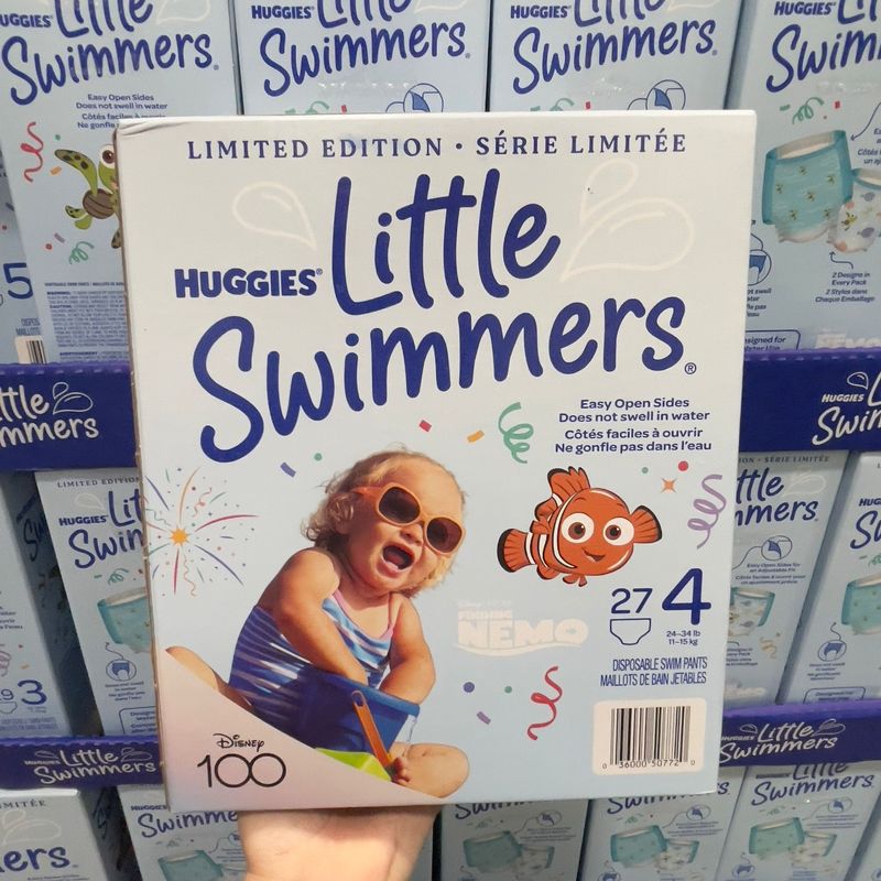 【加拿大空運直送】Huggies Little Swimmers 幼兒紙泳褲 海底奇兵系列 Size 4 (適合24-34磅) 27片裝