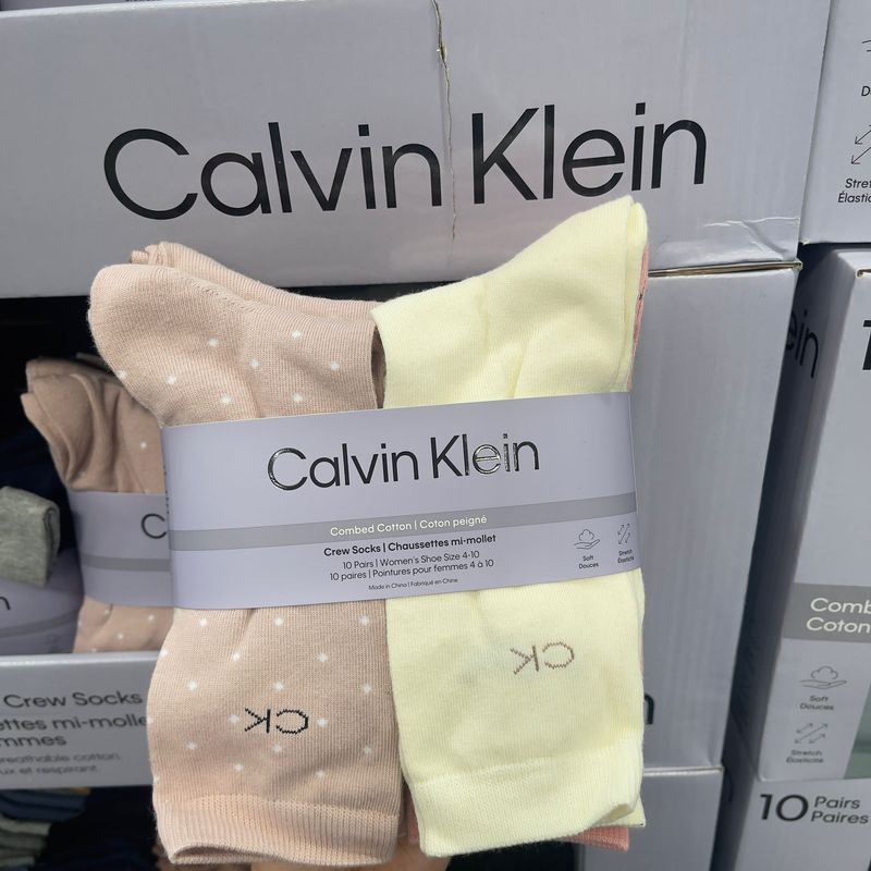 【加拿大空運直送】CALVIN KLEIN Women’s Crew Socks 女式圓領襪 (粉色/10對裝)