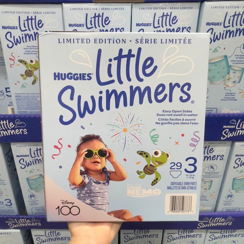 【加拿大空運直送】Huggies Little Swimmers 幼兒紙泳褲 海底奇兵系列 Size 3  (適合16-26磅) 29片裝