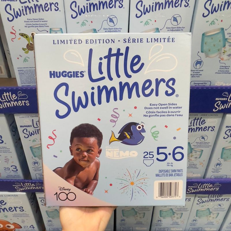 【加拿大空運直送】Huggies Little Swimmers 幼兒紙泳褲 海底奇兵系列 Size 5/6 (適合32磅以上) 25片裝