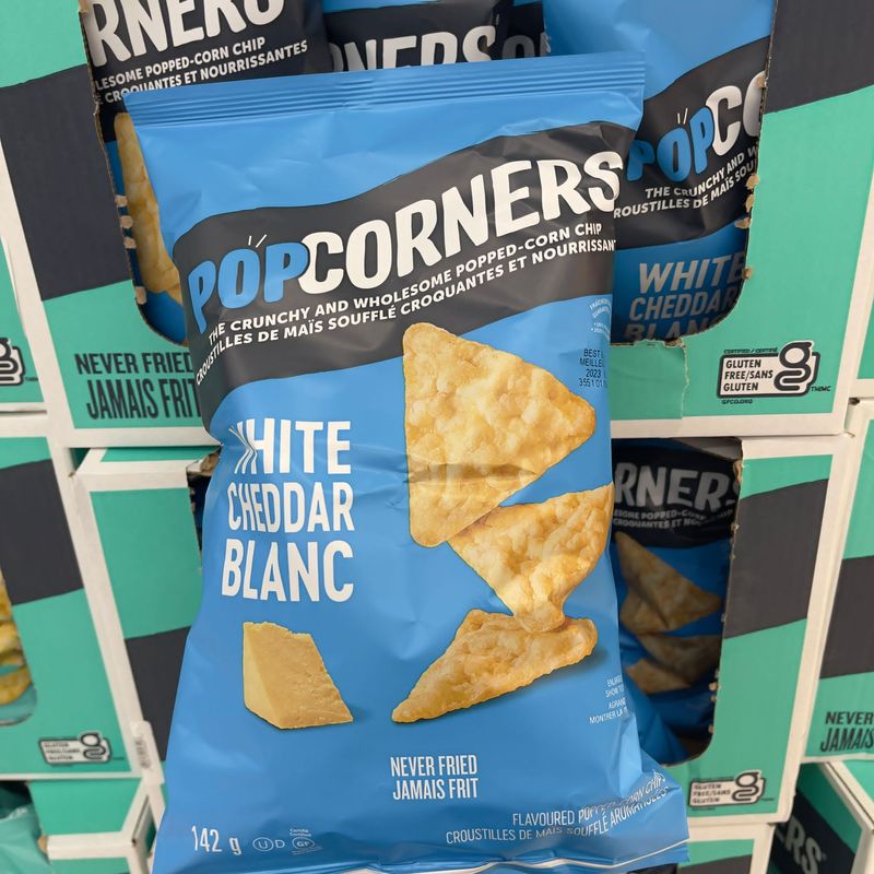 【加拿大空運直送】Popcorners White Cheddar Popped Corn Chips 白芝士爆玉米片 142g